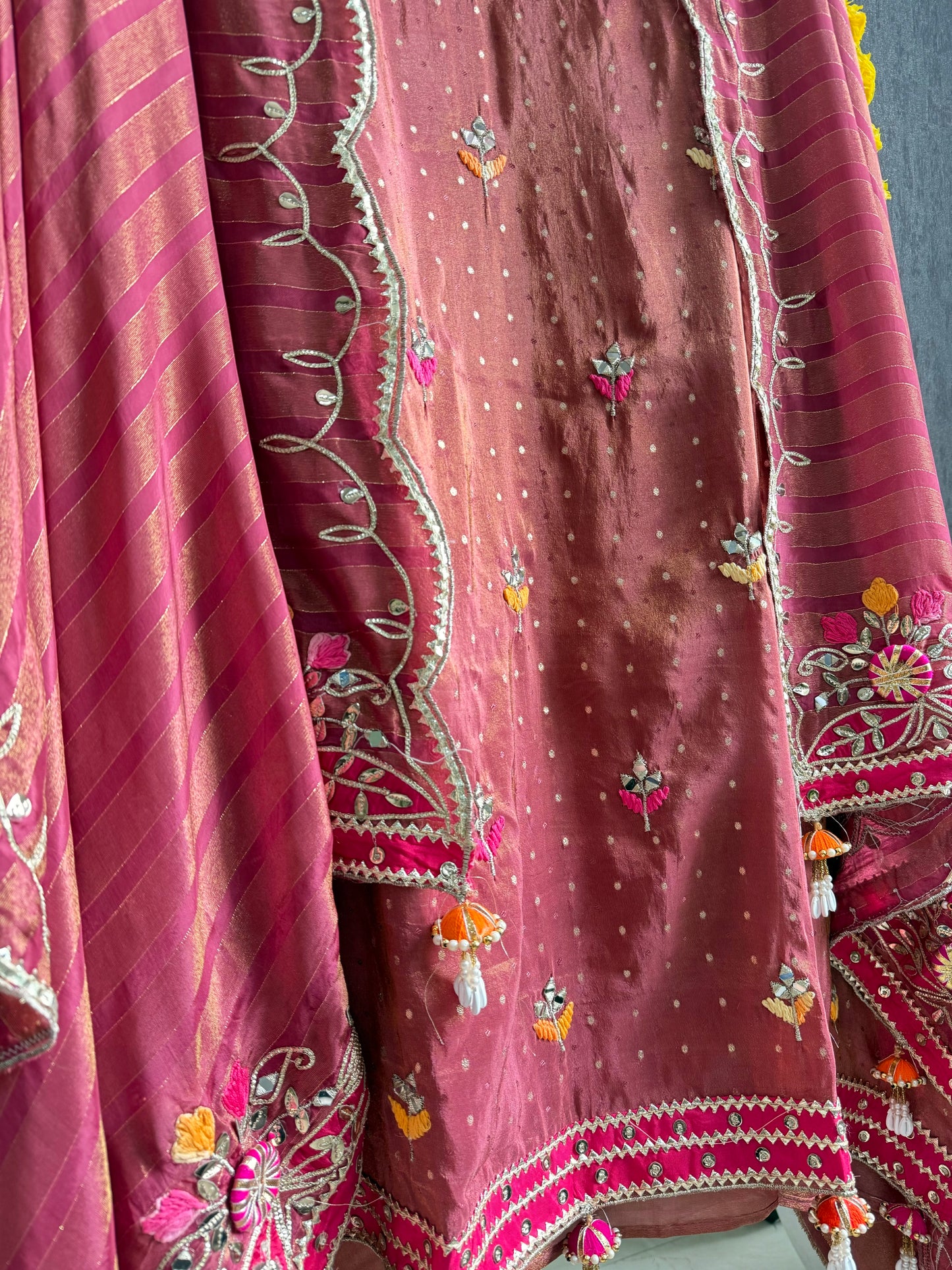 Luxurious Gotapatti Tissue silk suit