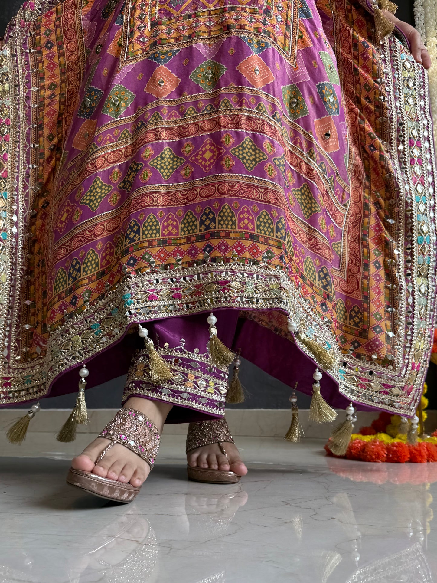 Luxurious patola kaftan set