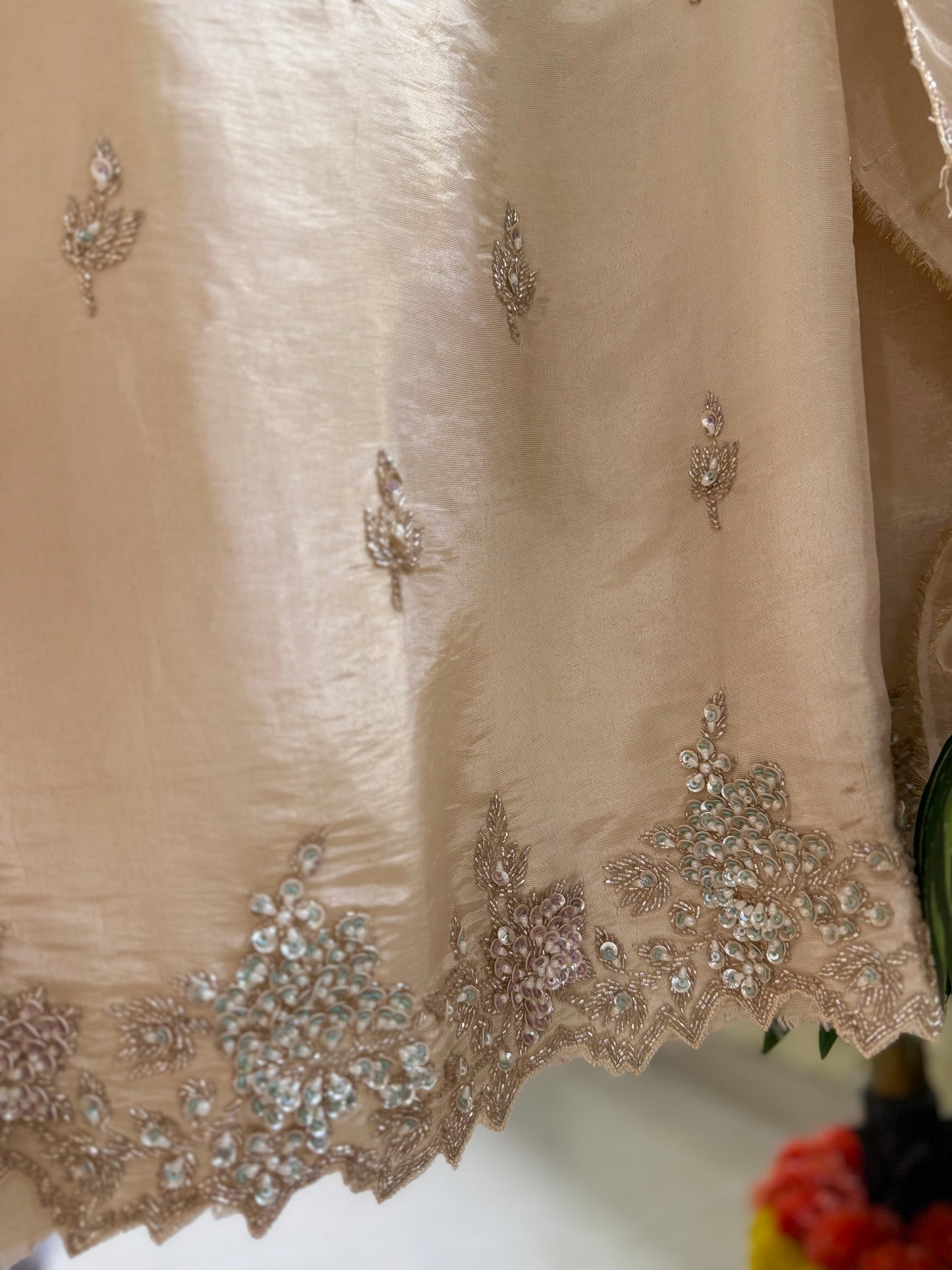 Luxurious peacock suit