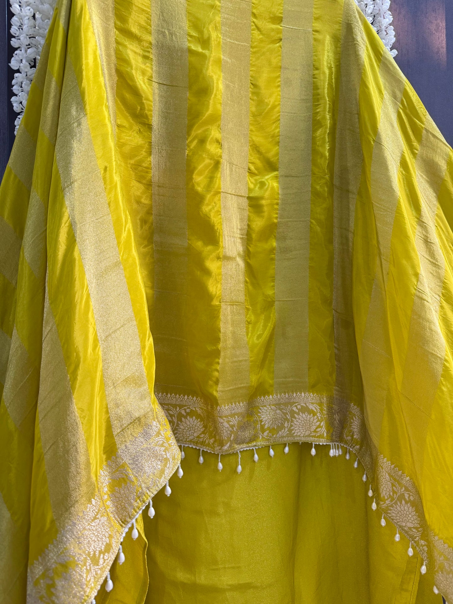 Tissue silk benarsi handwork suit