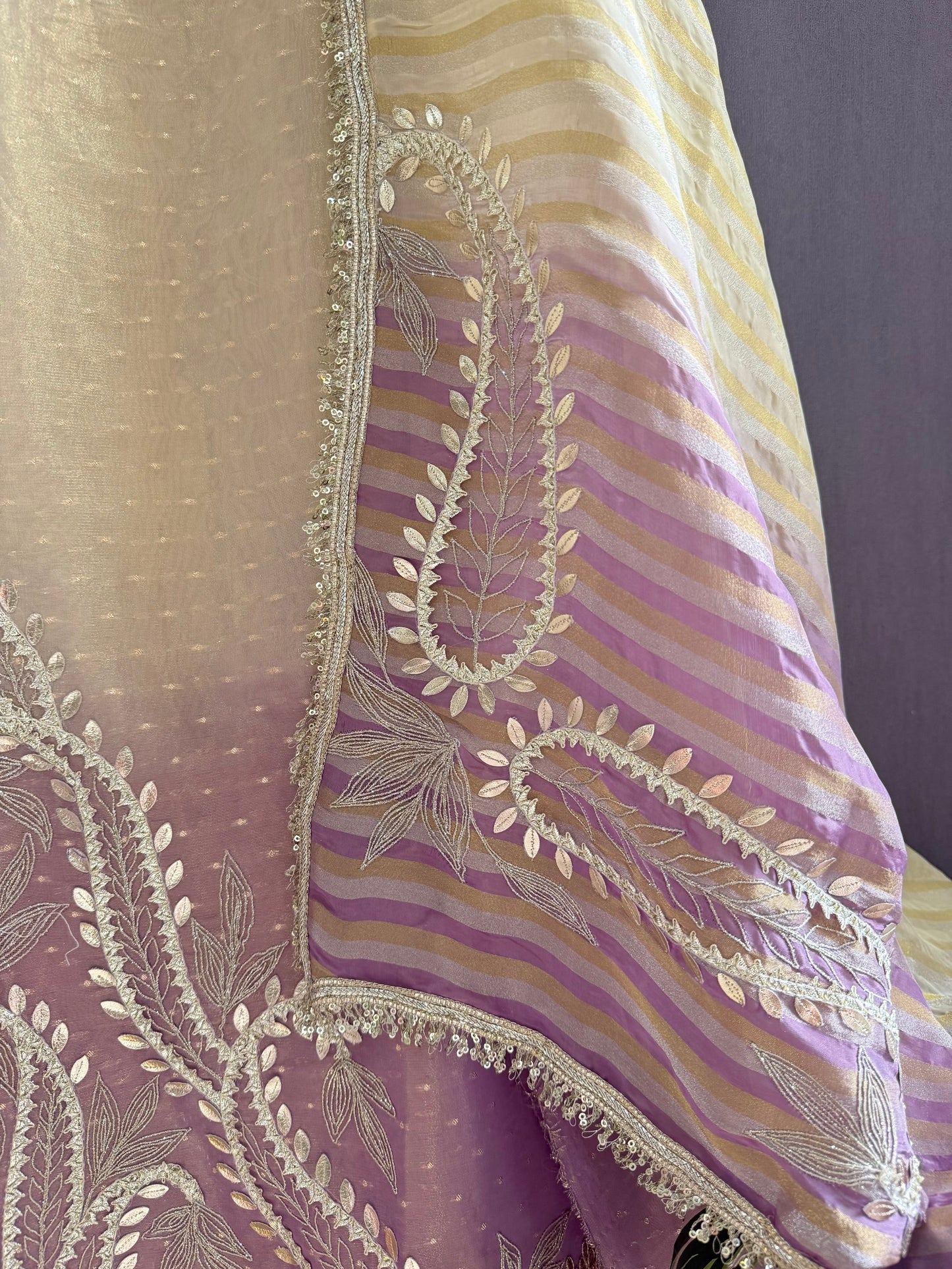 Luxurious Gotapatti ombré suit