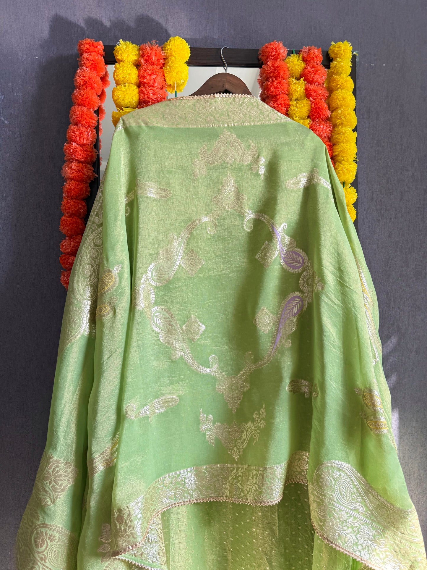 Luxurious handwork Tissue Benarsi silk suit