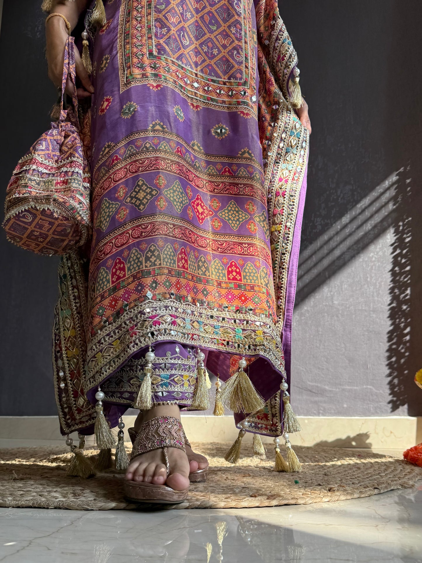 Luxurious patola kaftan set