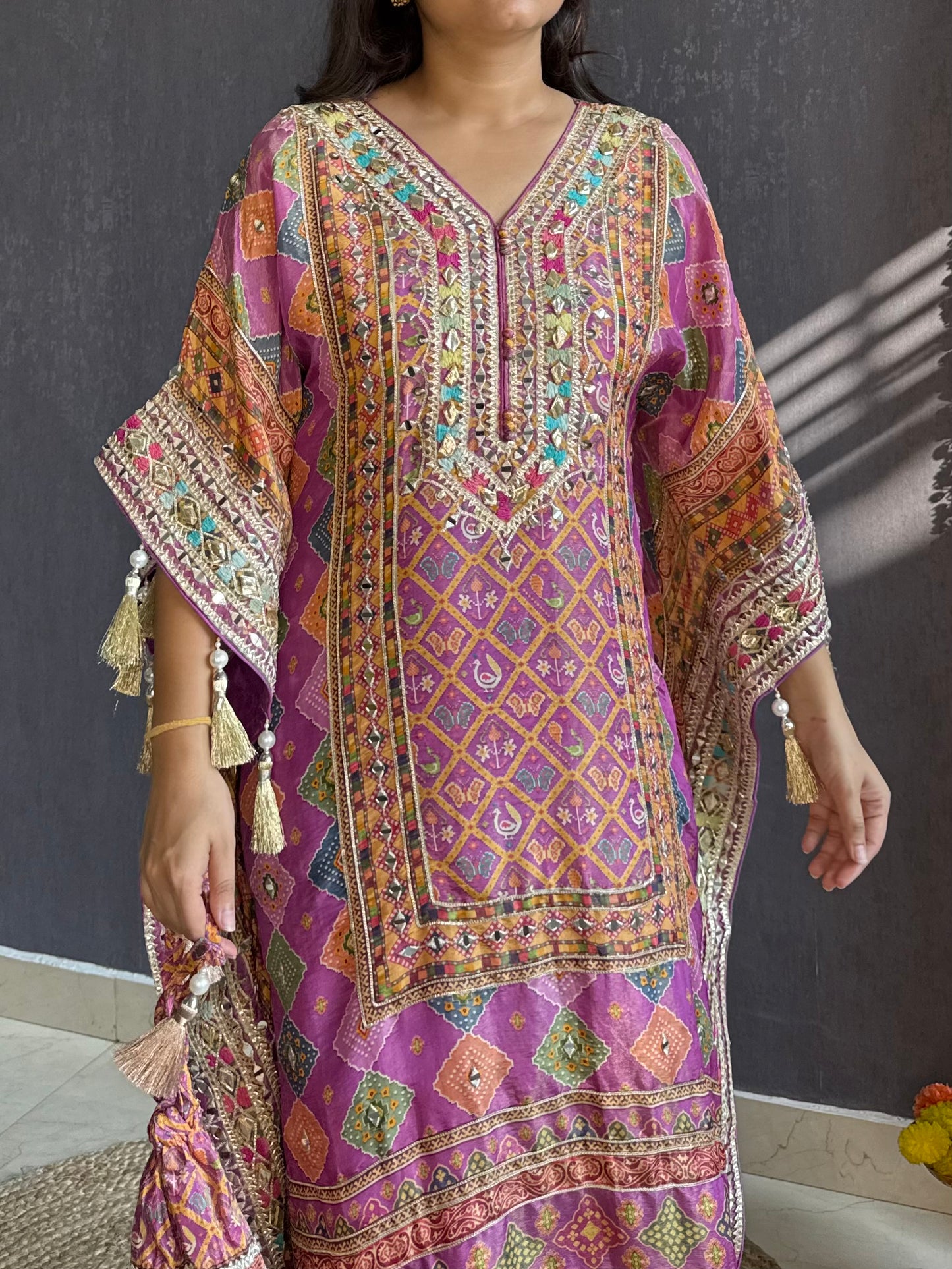 Luxurious patola kaftan set