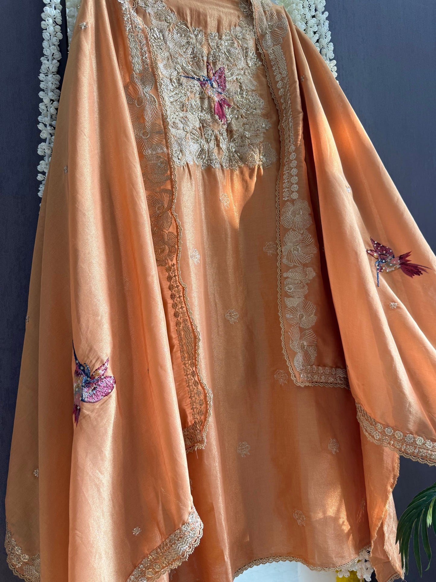 Luxurious birds handwork birds suit