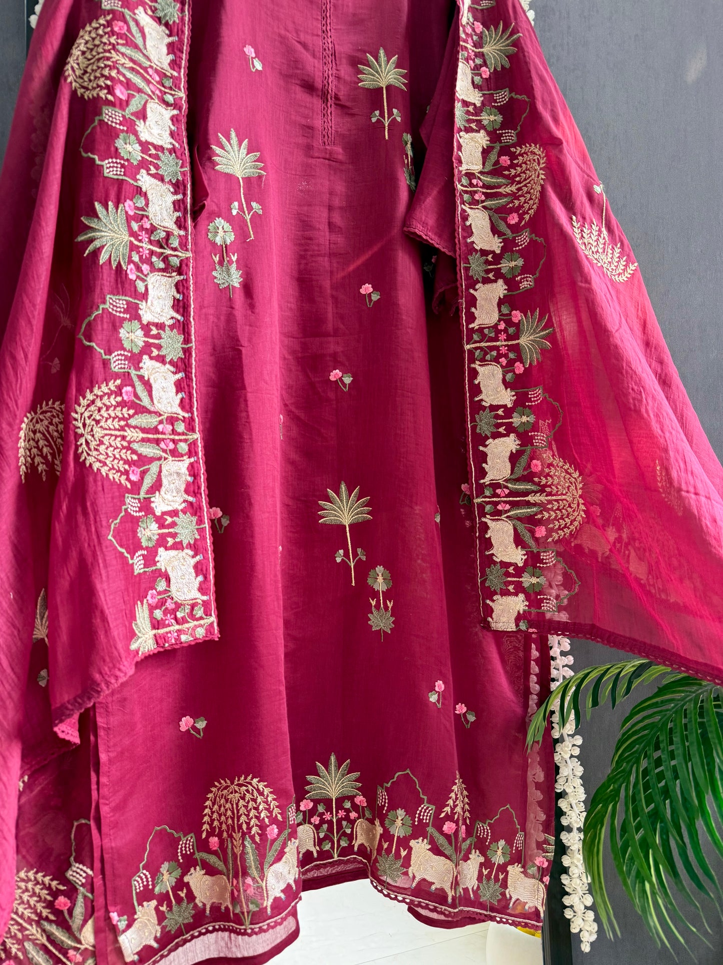 Luxurious Mul chanderi pichwai suit
