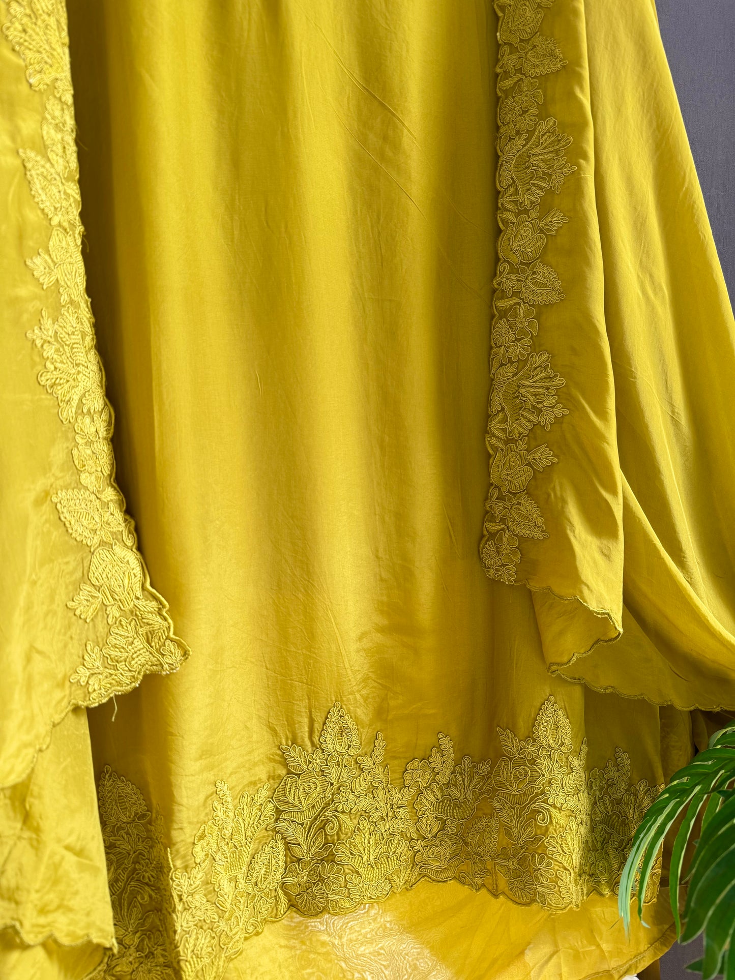 Luxurious aari work organza suit