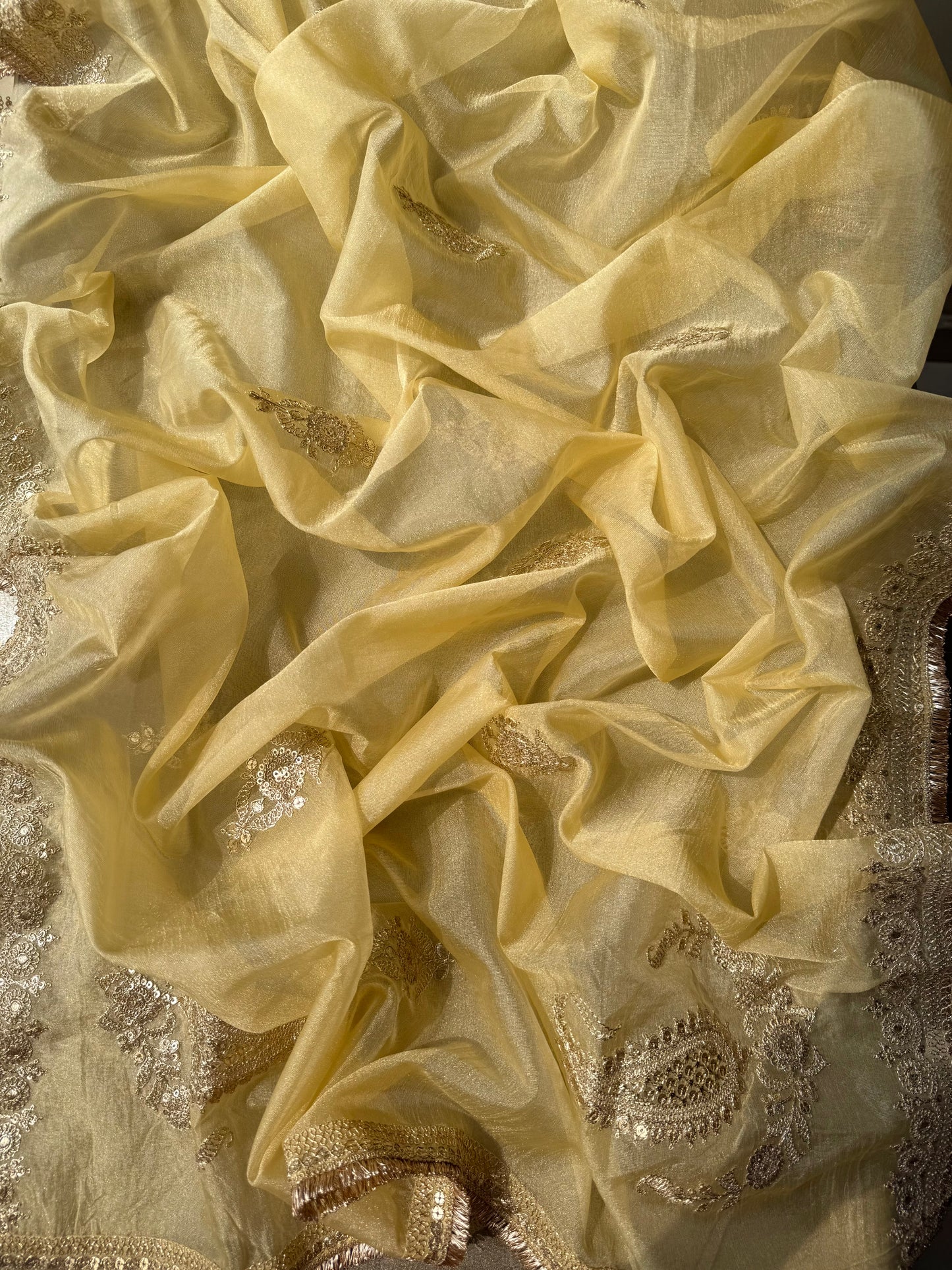 Luxurious Tissue silk aari work suit