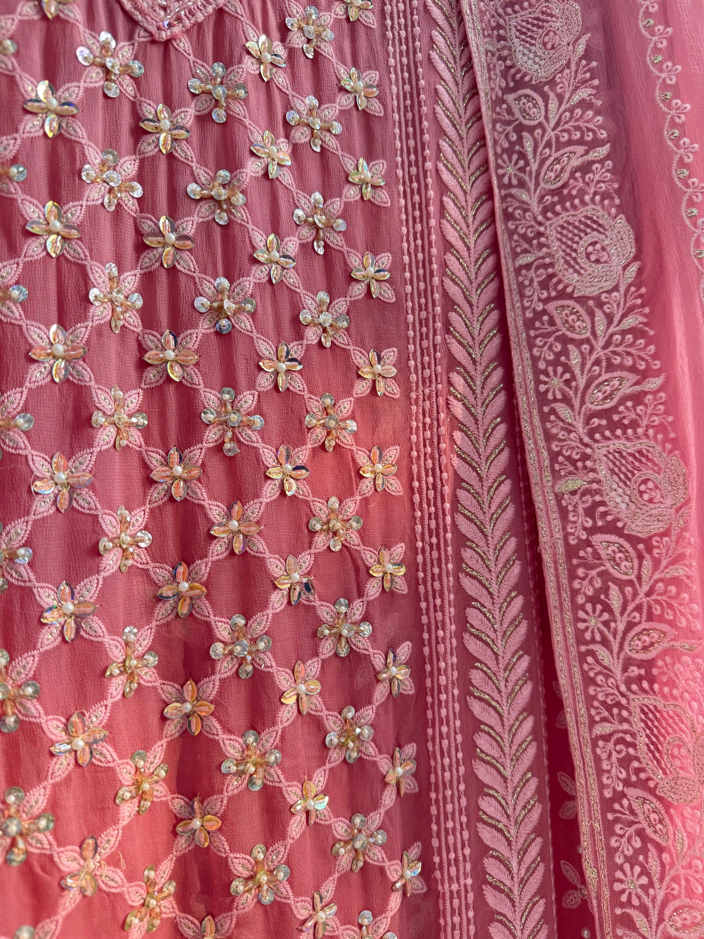 Lucknowi crystal handwork suit