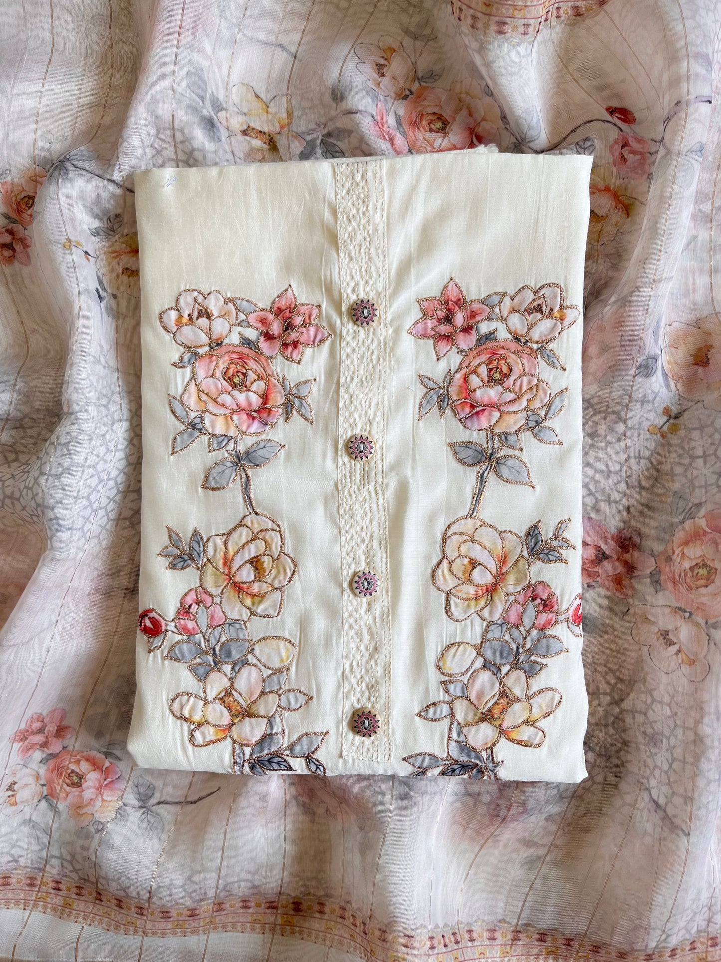 Floral Patchwork suit