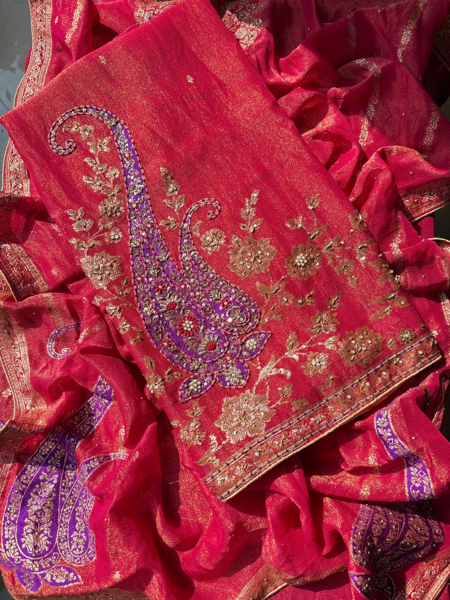 Benarsi zardozi suit