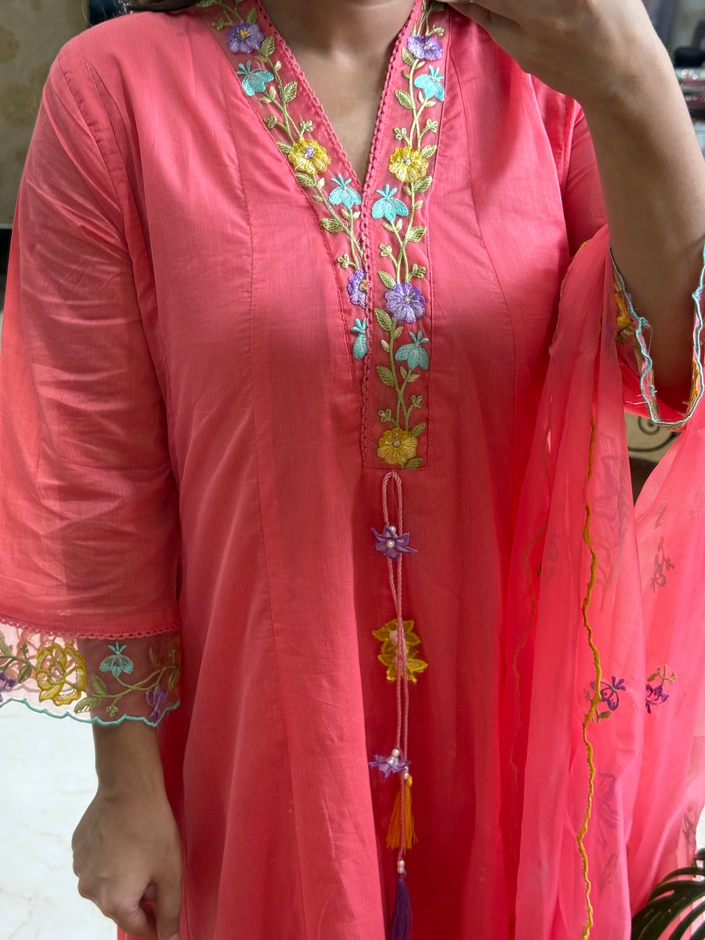 Kalidaar floral Anarkali set