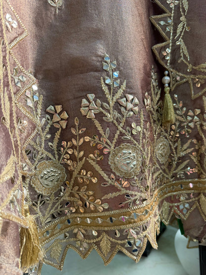 Luxurious Gotapatti Pure Tissue silk suit