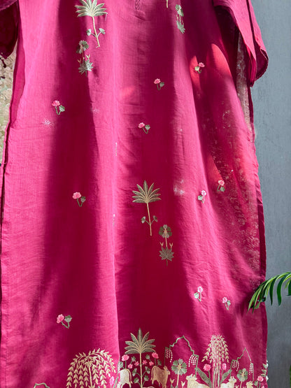 Luxurious Mul chanderi pichwai suit
