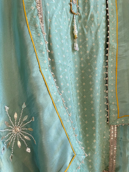 Pearl Benarsi Tissue silk suit