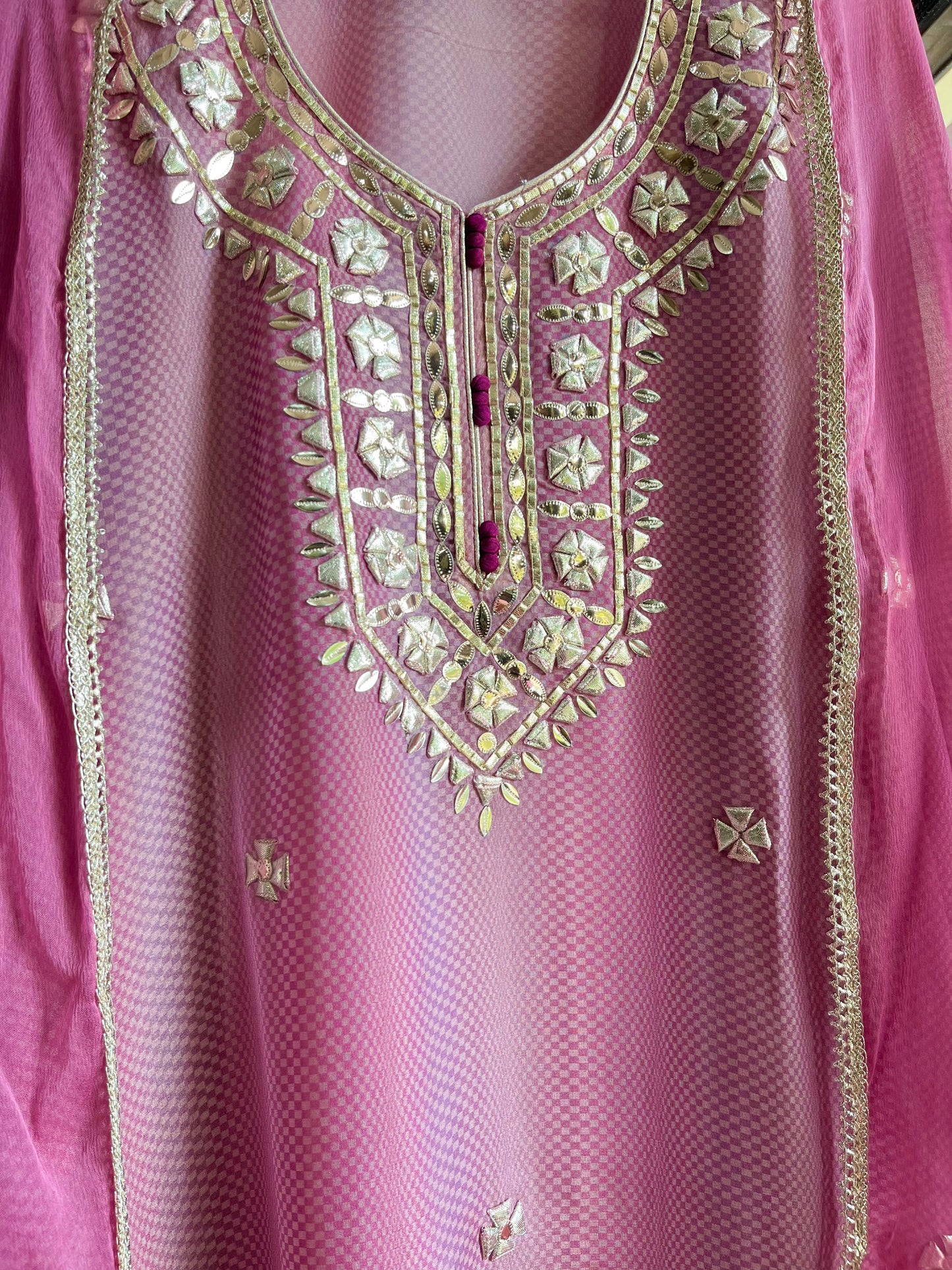 Gotta patti Tissue organza silk suit