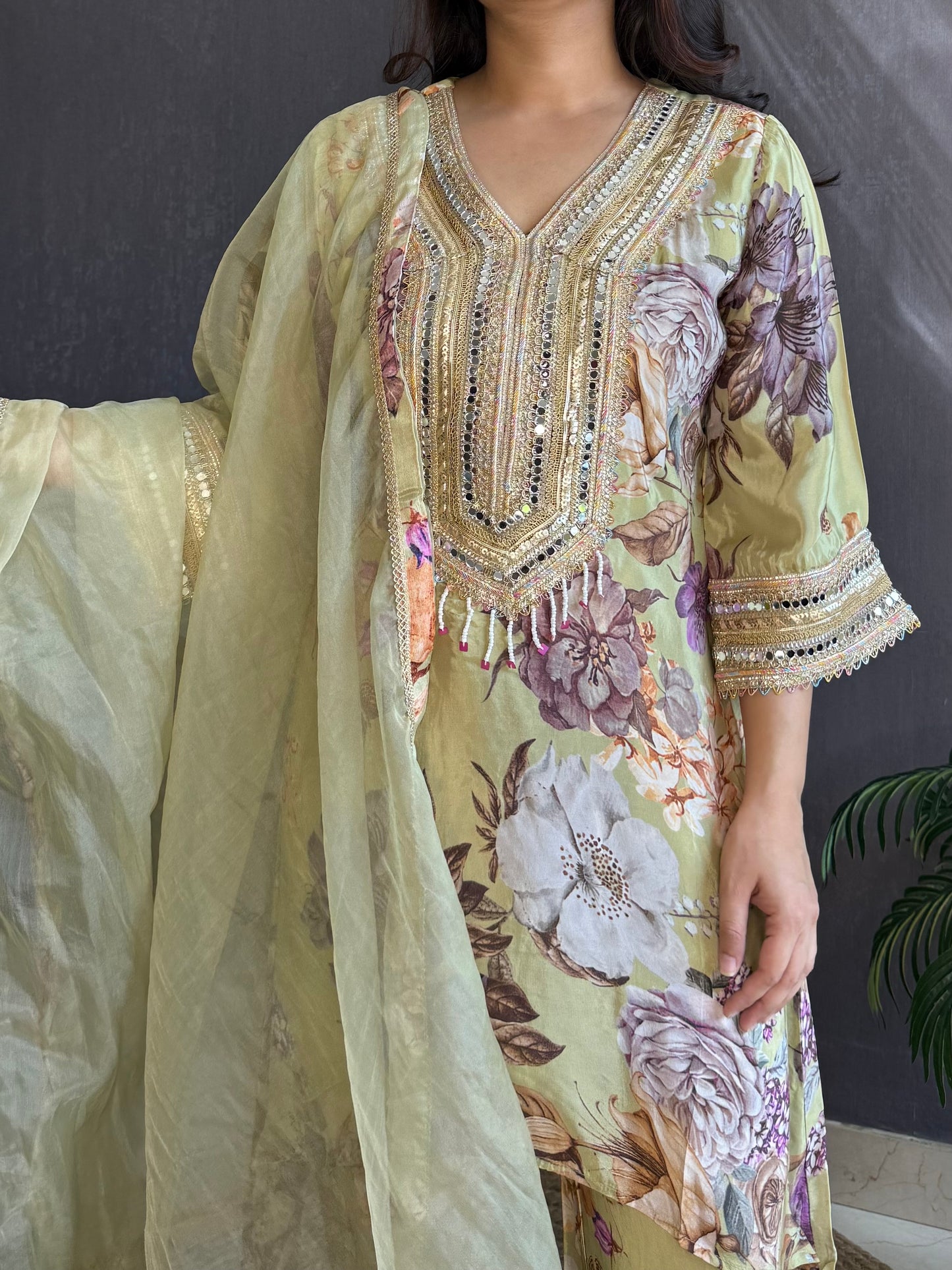 Mirrorwork Pakistani Suit