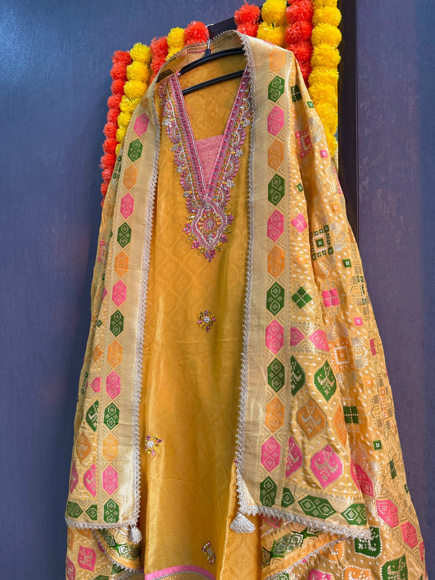 Luxurious patola kanjivaram silk suit