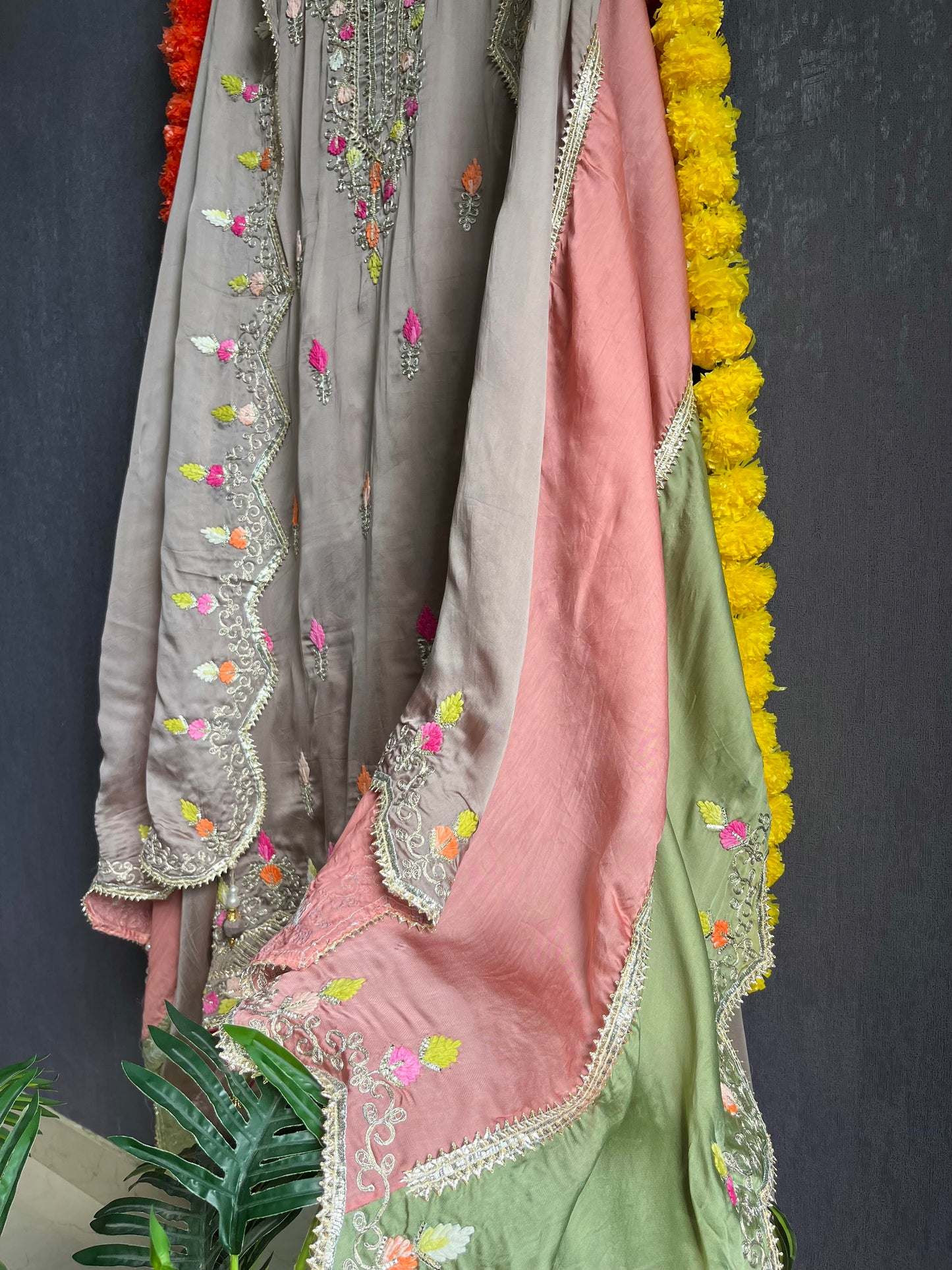 Luxurious Gotapatti silk suit