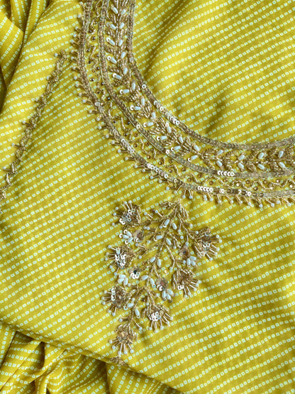 Punjabi Bandhani handwork suits