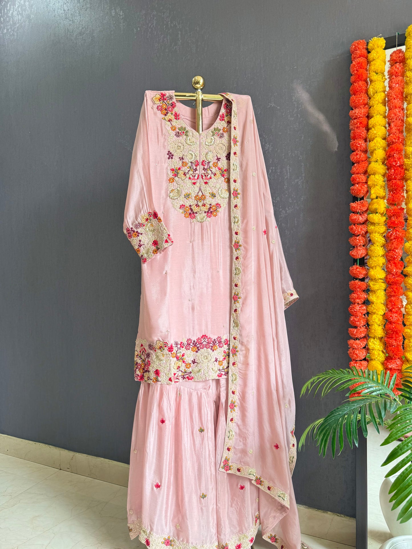 Luxurious handwork sharara set