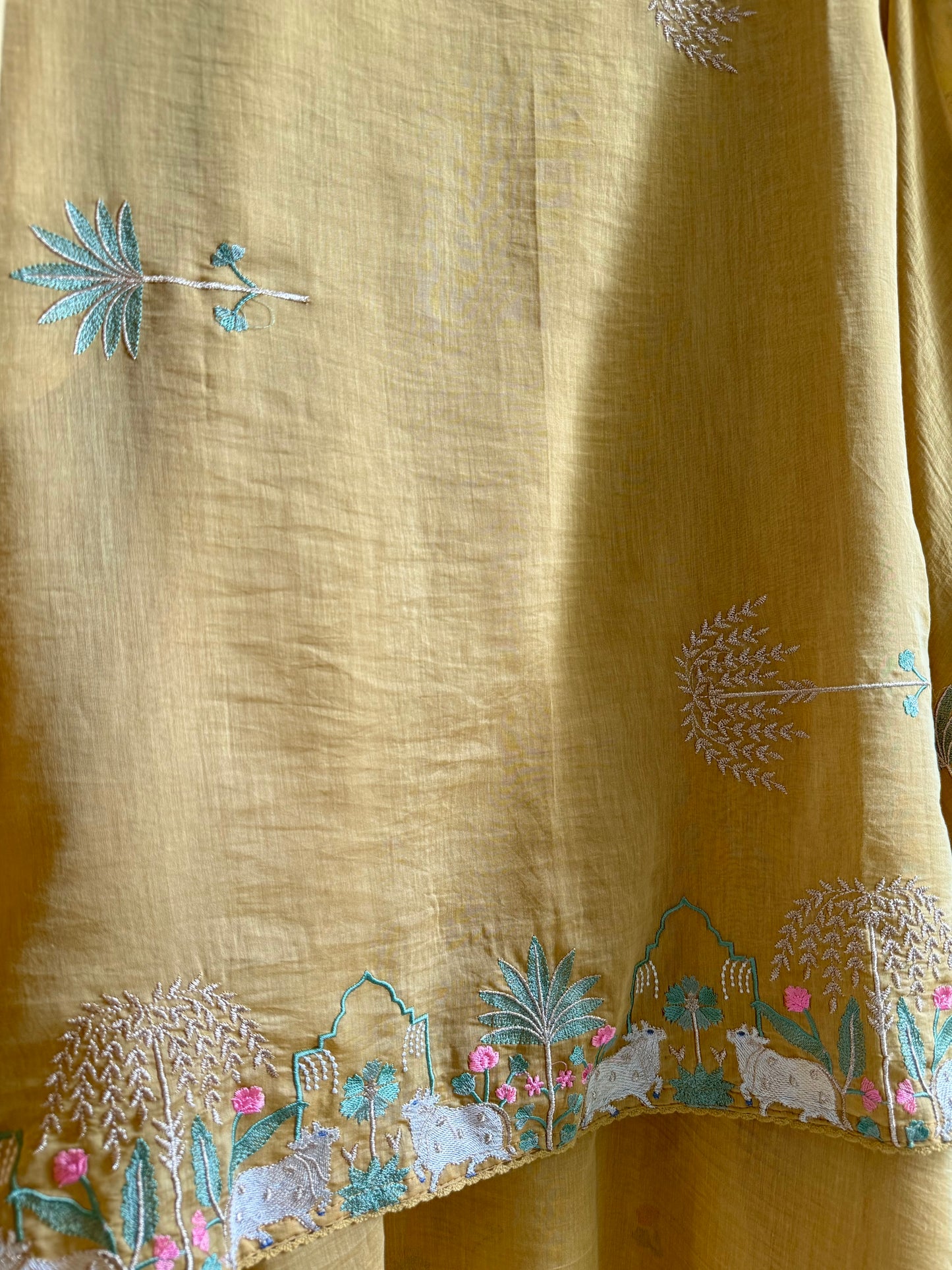 Luxurious Mul chanderi pichwai suit