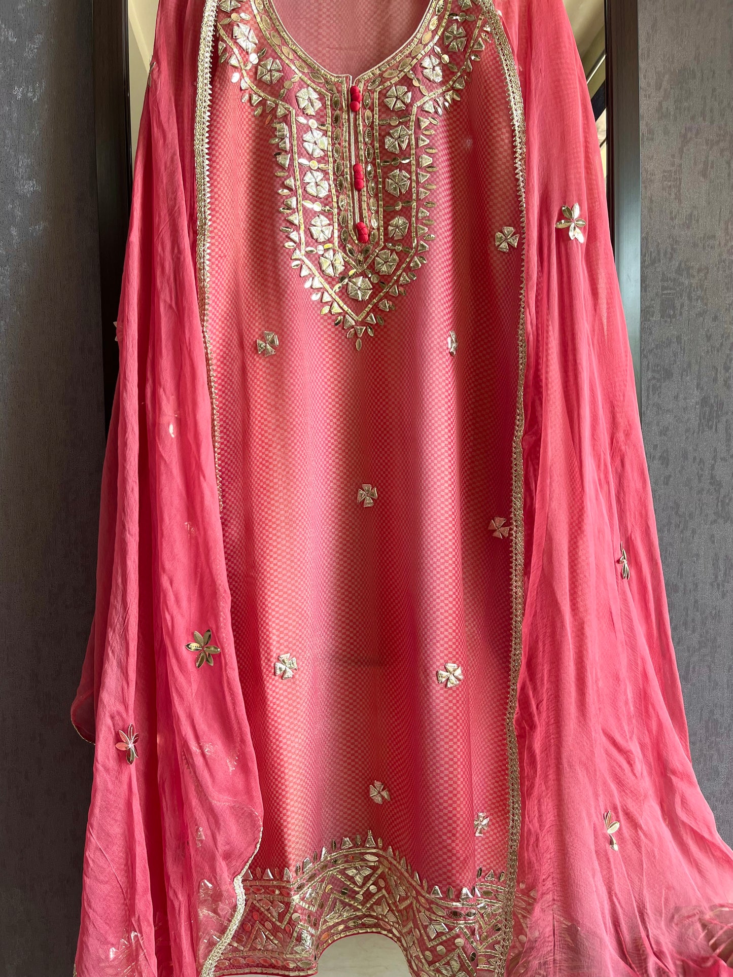 Gotta patti Tissue organza silk suit