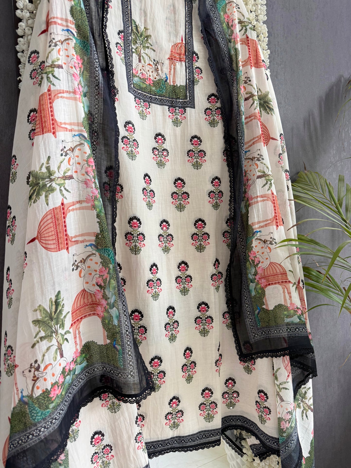 Mulmul cotton divine pichwai suit