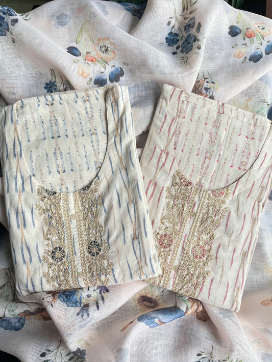 Cotton- Kota Aari work suits