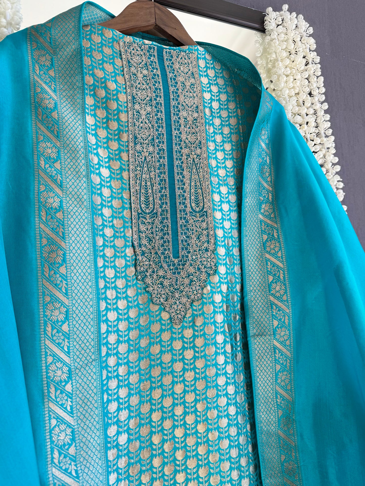 Brocade Benarsi silk suit