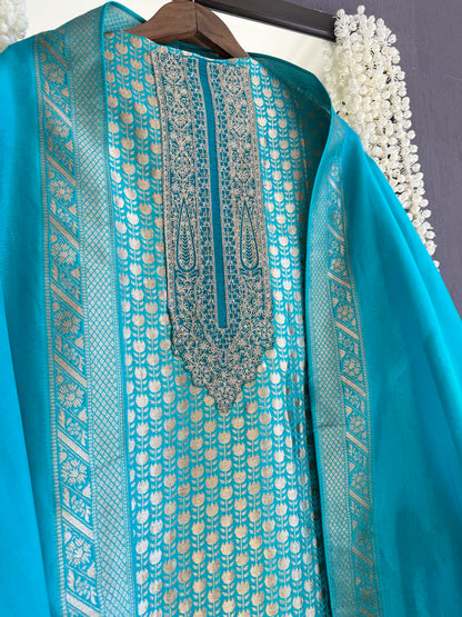 Brocade Benarsi silk suit