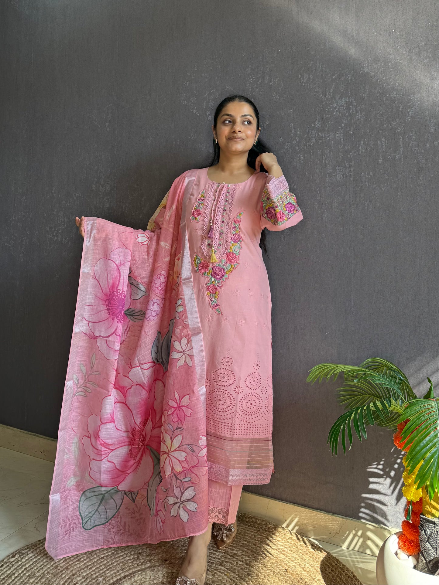 Pakistani schiffili designer suit