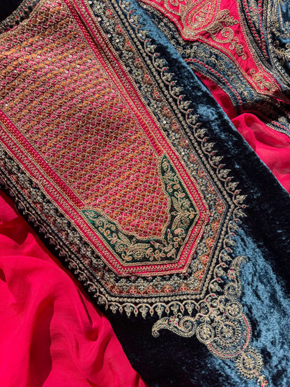 Velvet Marori Aari work suit