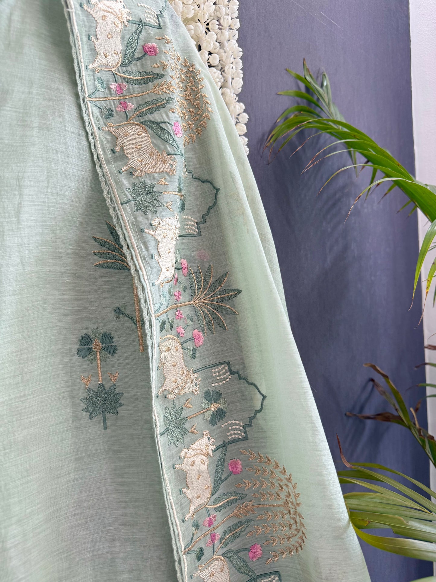 Luxurious Mul chanderi pichwai suit
