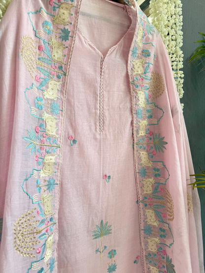Luxurious Mul chanderi pichwai suit