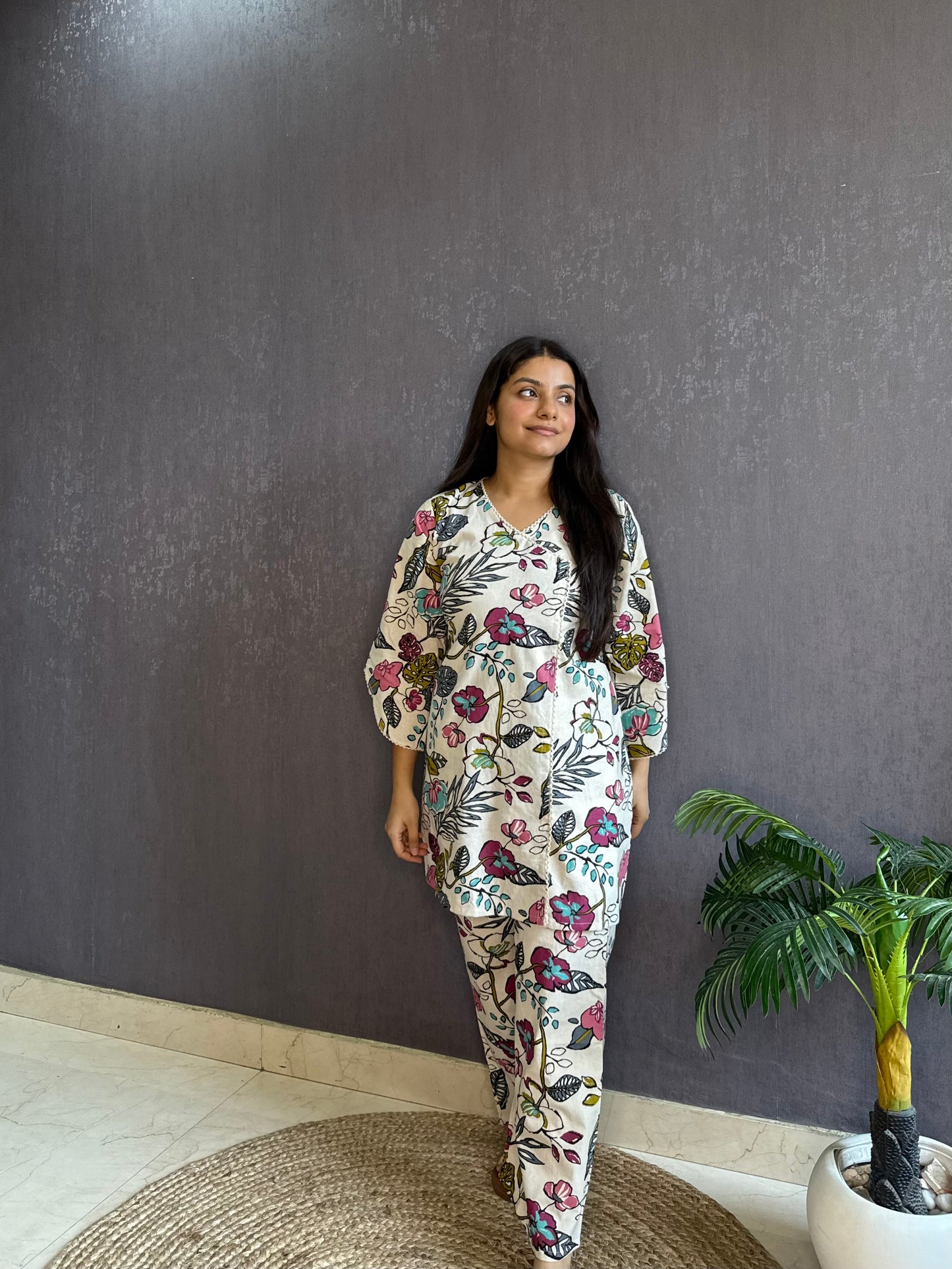 Pure cotton wrap Coord set