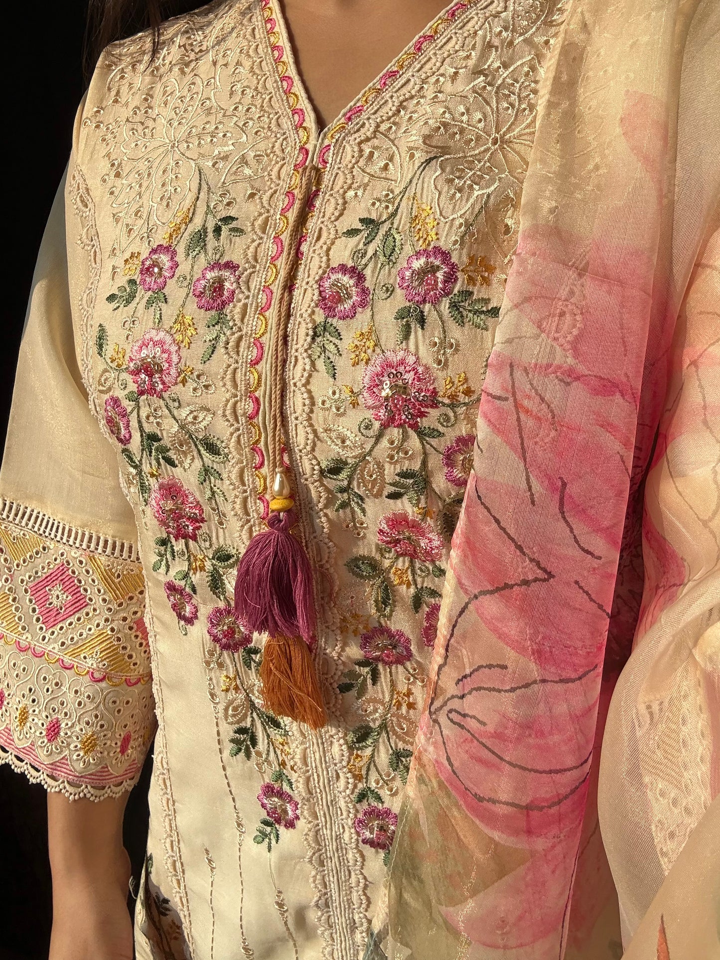 Angrakha Pakistani designer suit