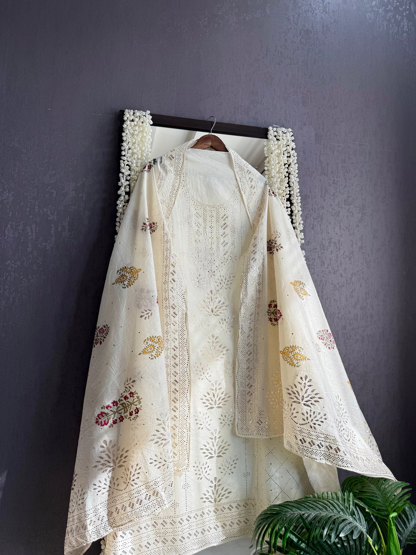 Chanderi mukaish suit