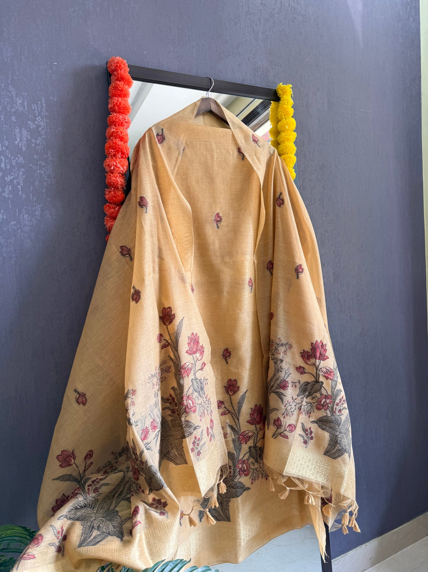 Light Chanderi Jamdani suit