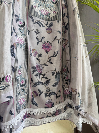 Luxurious Mul chanderi sanganeri suit