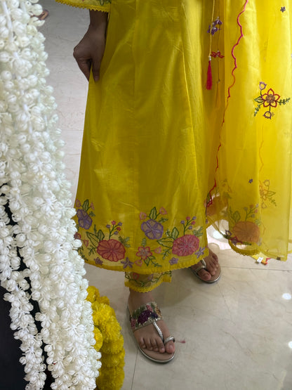 Kalidaar floral Anarkali set