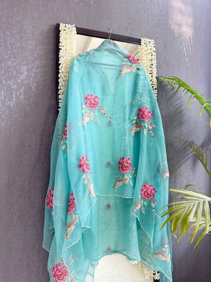 Cross stitch roses birds suit