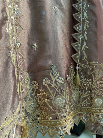 Luxurious Gotapatti Pure Tissue silk suit