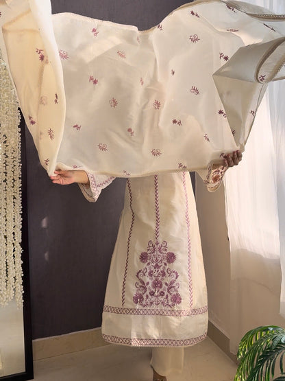 Mul cotton designer pearl suit