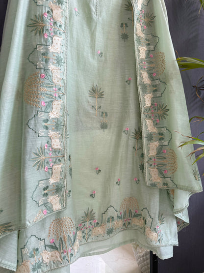 Luxurious Mul chanderi pichwai suit