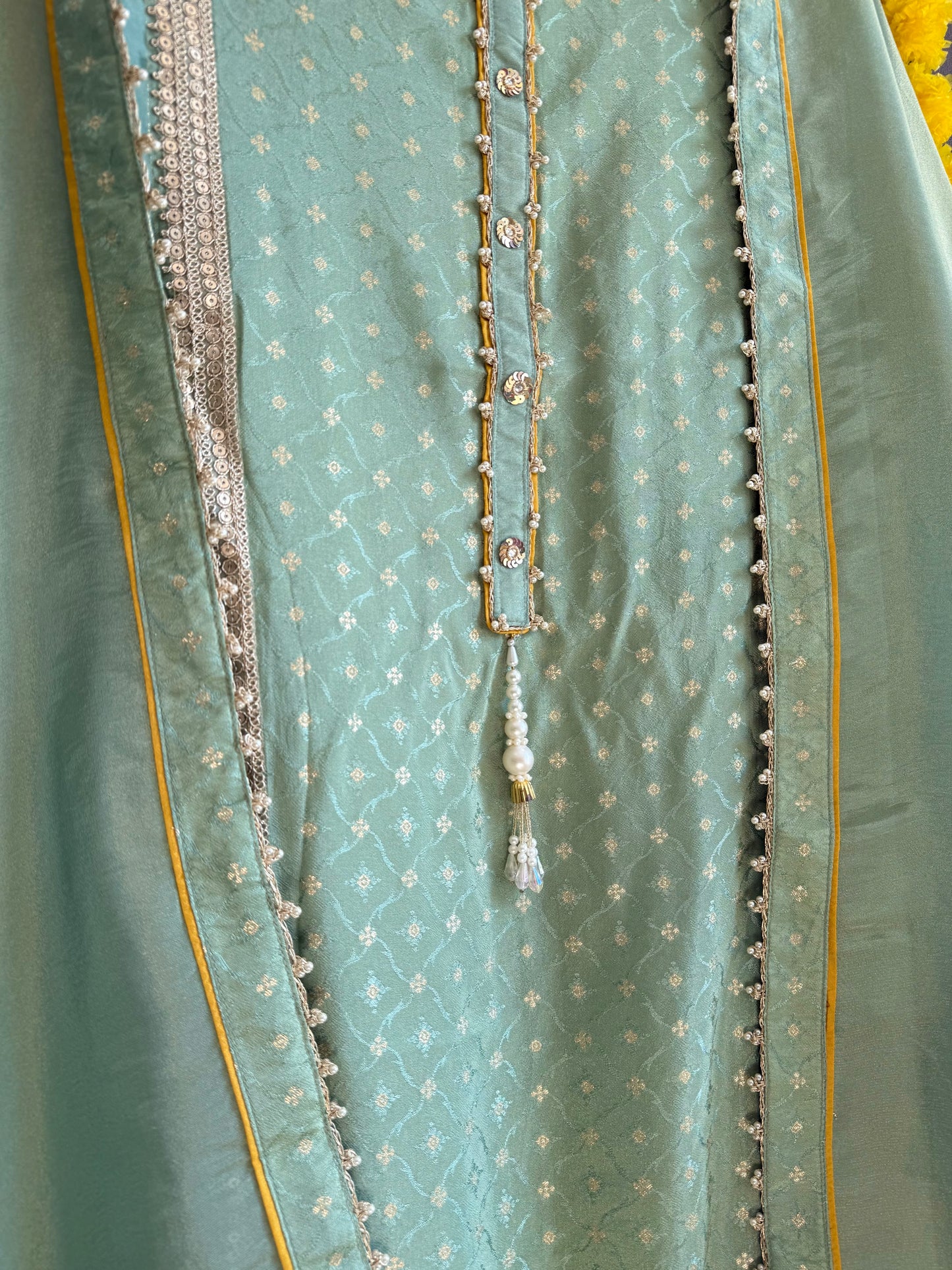 Pearl Benarsi Tissue silk suit
