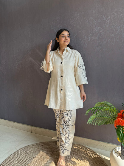 Embroidered cotton Coord set