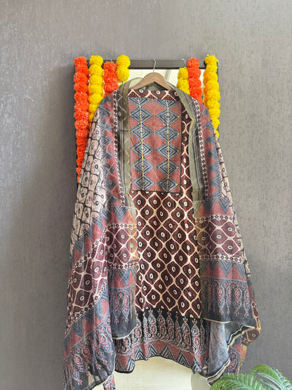 Pure cotton ajrakh suits