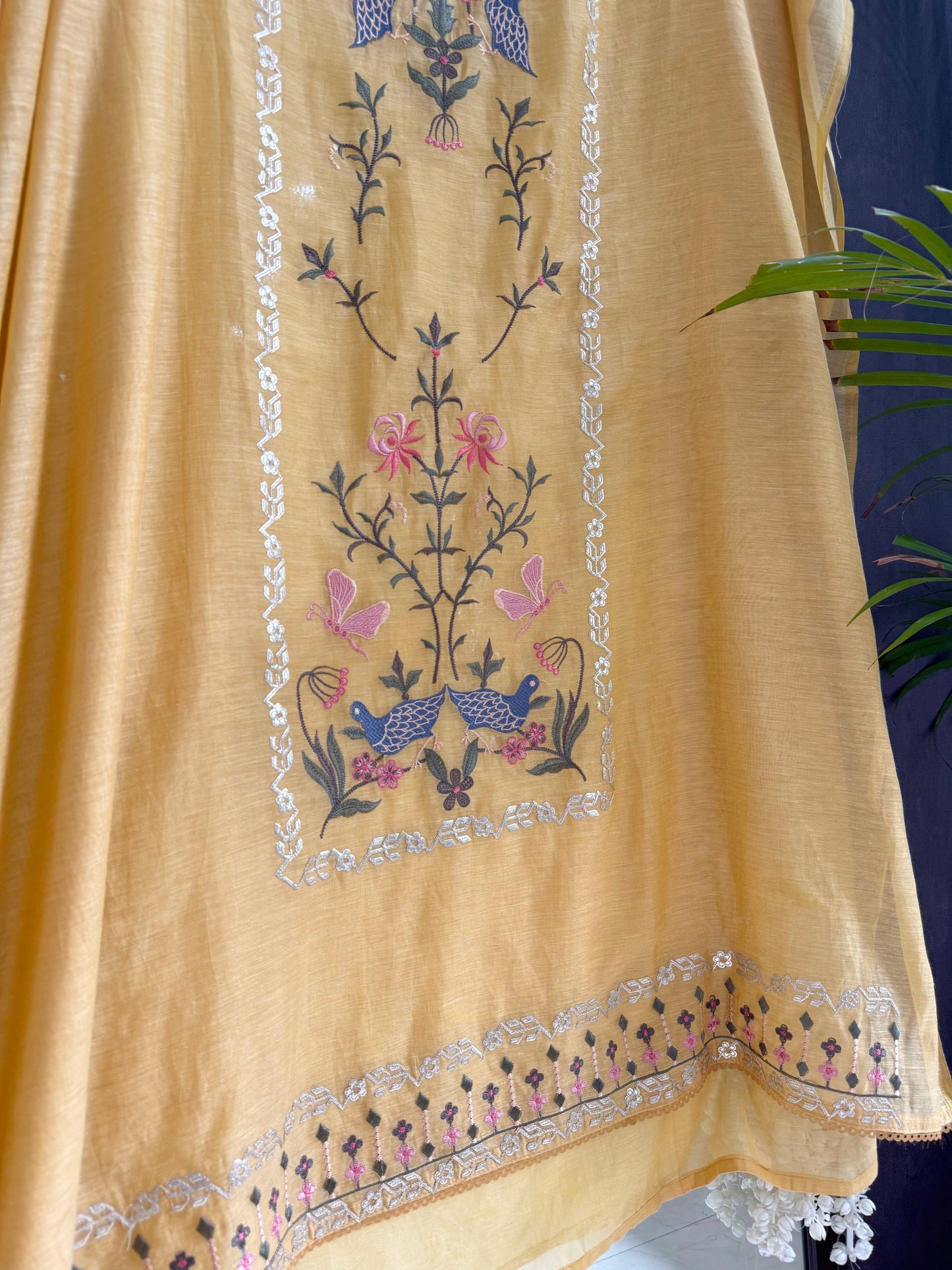 Luxurious Mul chanderi butterfly suit