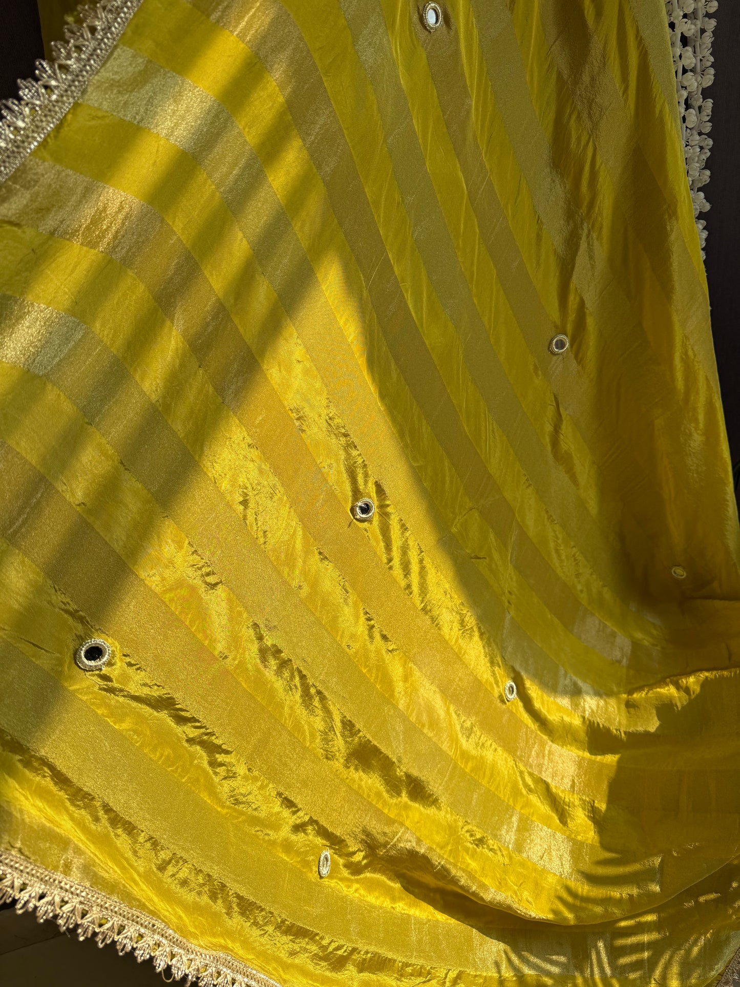 Tissue silk Mirrorwork suit